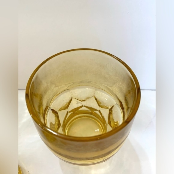 3 Continental Can Company MCM Optic Dot /Thumbprint 8 Oz Amber Glasses 5… - Picture 2 of 9